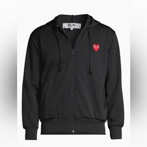 Comme des Garçons PLAY Signature Logo Zip-Front Hoodie XL urban street Japan